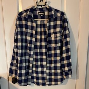 Aerie Blue and White Checkered Shirt